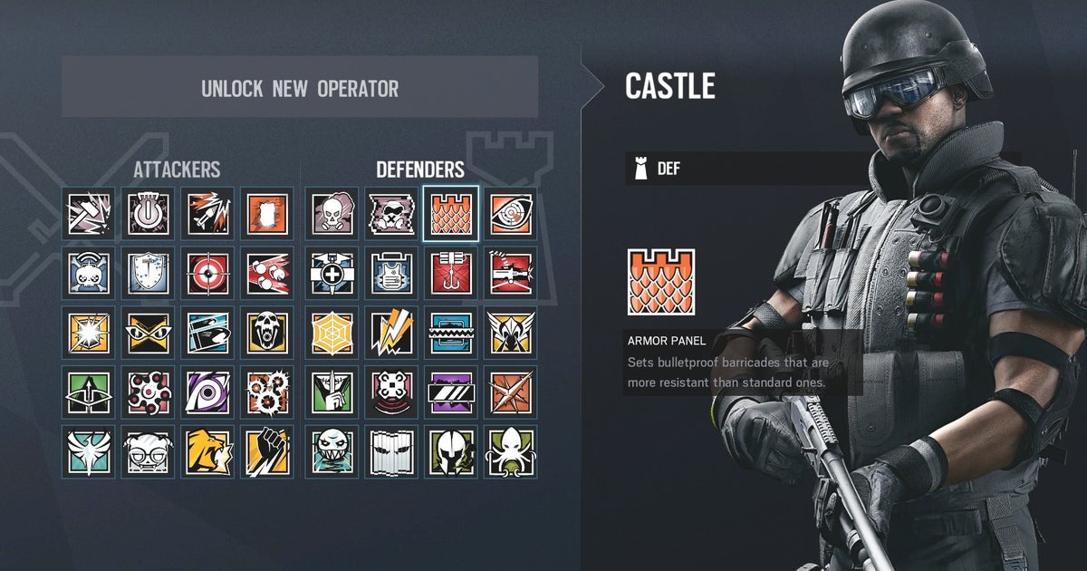 Castle Elite R6 Rainbow Six Siege Castle: what he can do and how to use him | Rock ...