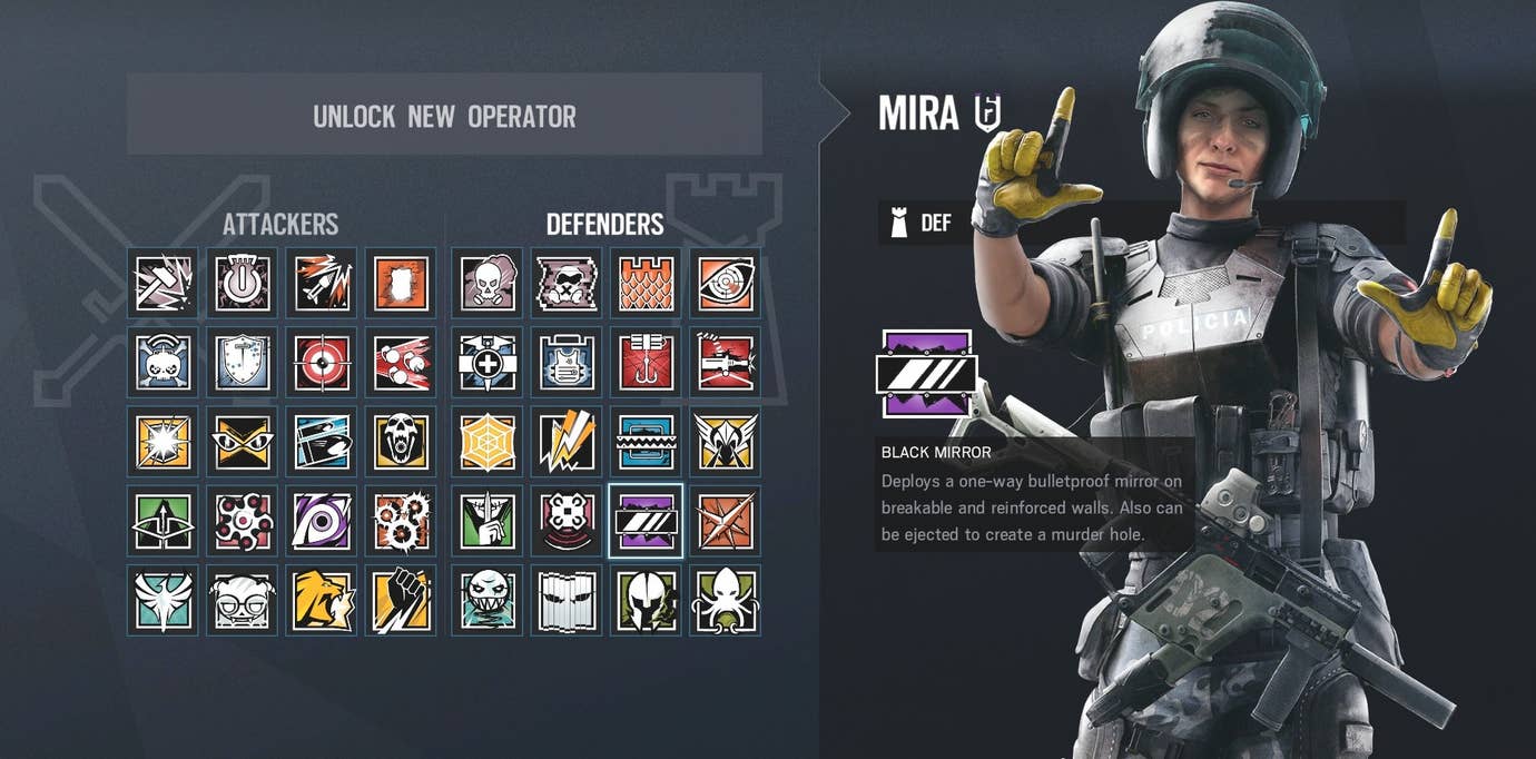 Mirage Signature R6 Rainbow Six Siege Mira: what she can do and how to use her | Rock Paper ...