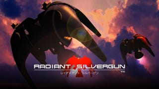 Radiant Silvergun artwork of two ships against a blue clouded sky
