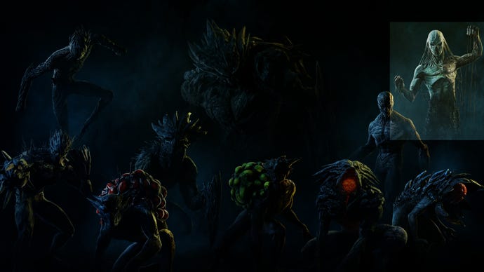 An image of the various enemy types in Rainbow Six Extraction, with the Apex enemy highlighted.