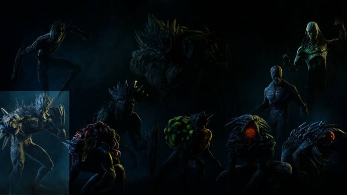 An image of the various enemy types in Rainbow Six Extraction, with the Spiker enemy highlighted.