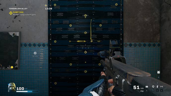 Rainbow Six Extraction operator looking at a reinforced wall