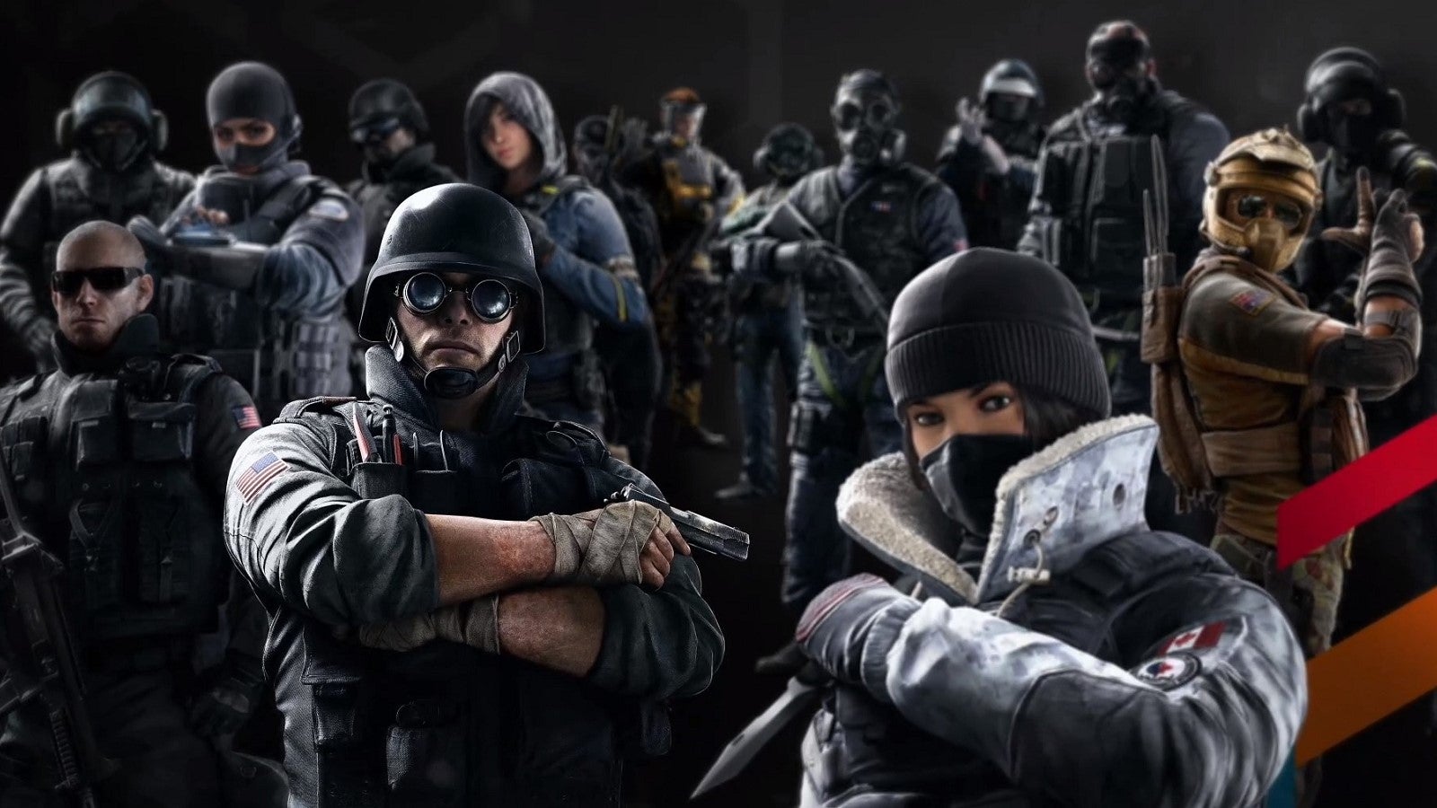 Several operators from Rainbow Six Siege stare dramatically at the camera. - 15