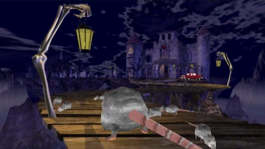 A big rat who makes all of da rules in a frame from Jerma985’s Rat Movie: Mystery of the Mayan Treasure.