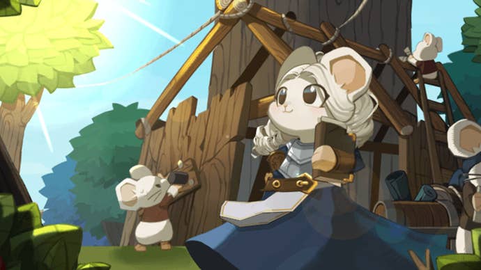 An anthropomorphic rat idiosyncratic is stood with a blessed look arsenic different rats physique a operation down them successful cardinal creation for Ratopia.