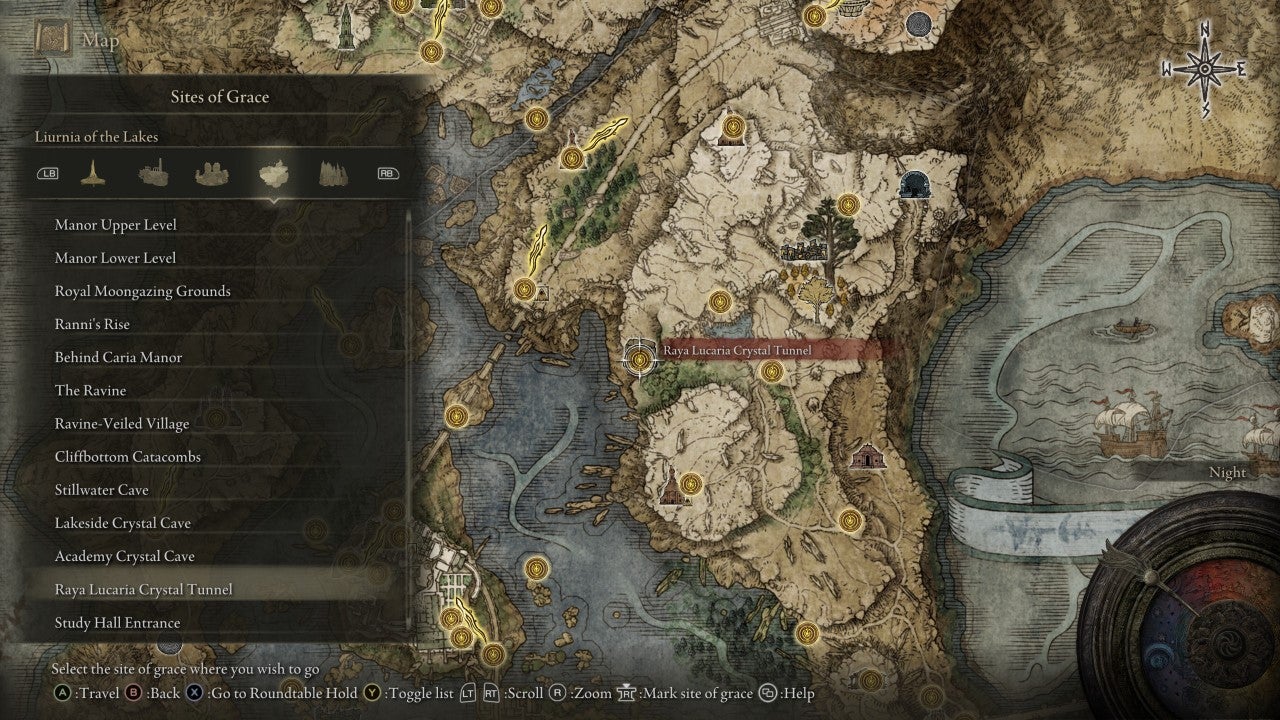 Raya Lucaria Crystal Tunnel Grace in Elden Ring