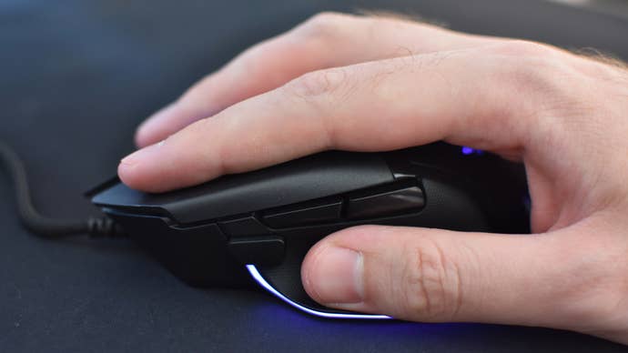 A photo of the Razer Basilisk V3 gaming mouse.