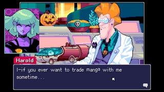 Harold is desperate to trade manga with Luna.