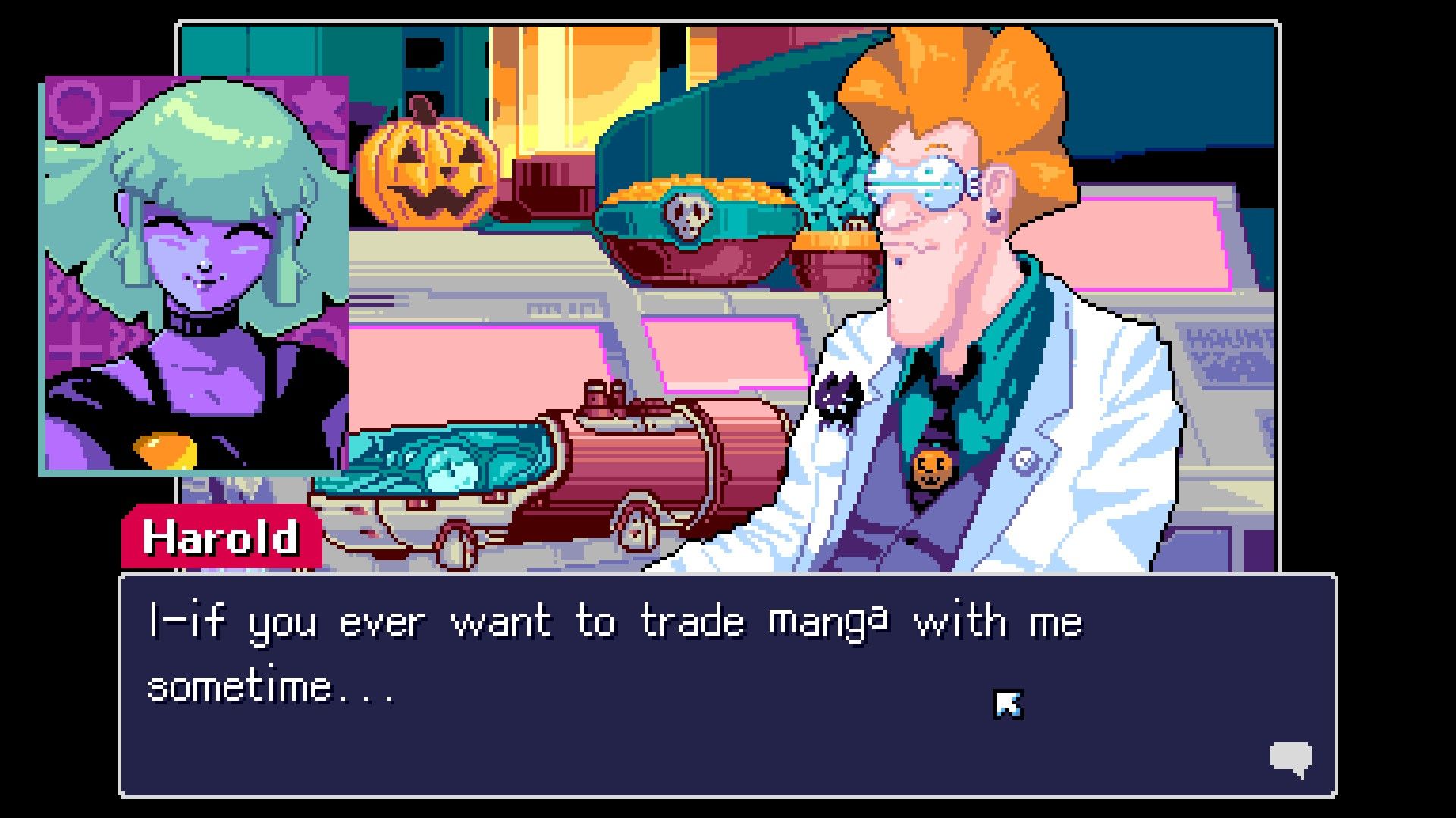 Harold is desperate to trade manga with Luna. - 1