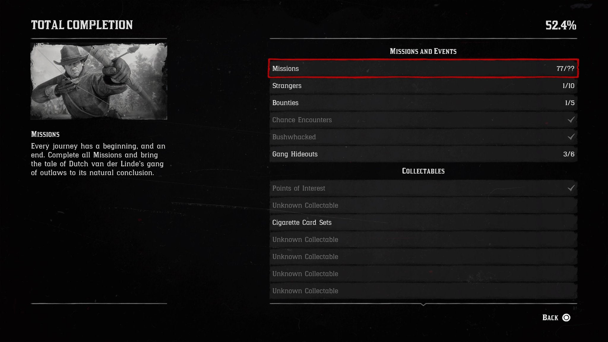 Red Dead Redemption 2 100% Completion Checklist - 3