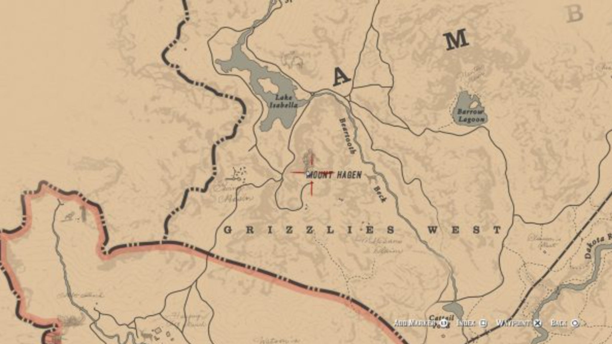 Map showing the location of the Morion helmet in Red Dead Redemption 2. - 3
