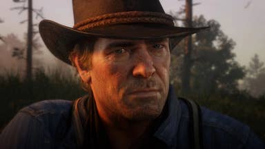 Close up on Red Dead Redemption 2's cowboy protagonist