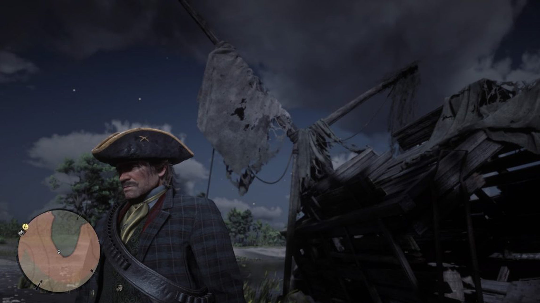 Arthur Morgan wearing the Tricorn Hat in Red Dead Redemption 2. - 6