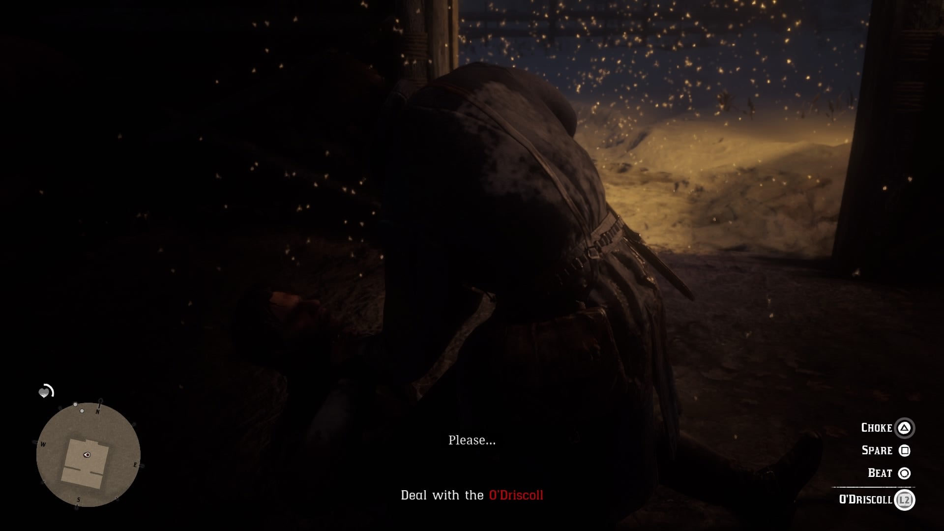 Arthur Morgan is presented with the choice to spare or kill O'Driscoll in Red Dead Redemption 2.