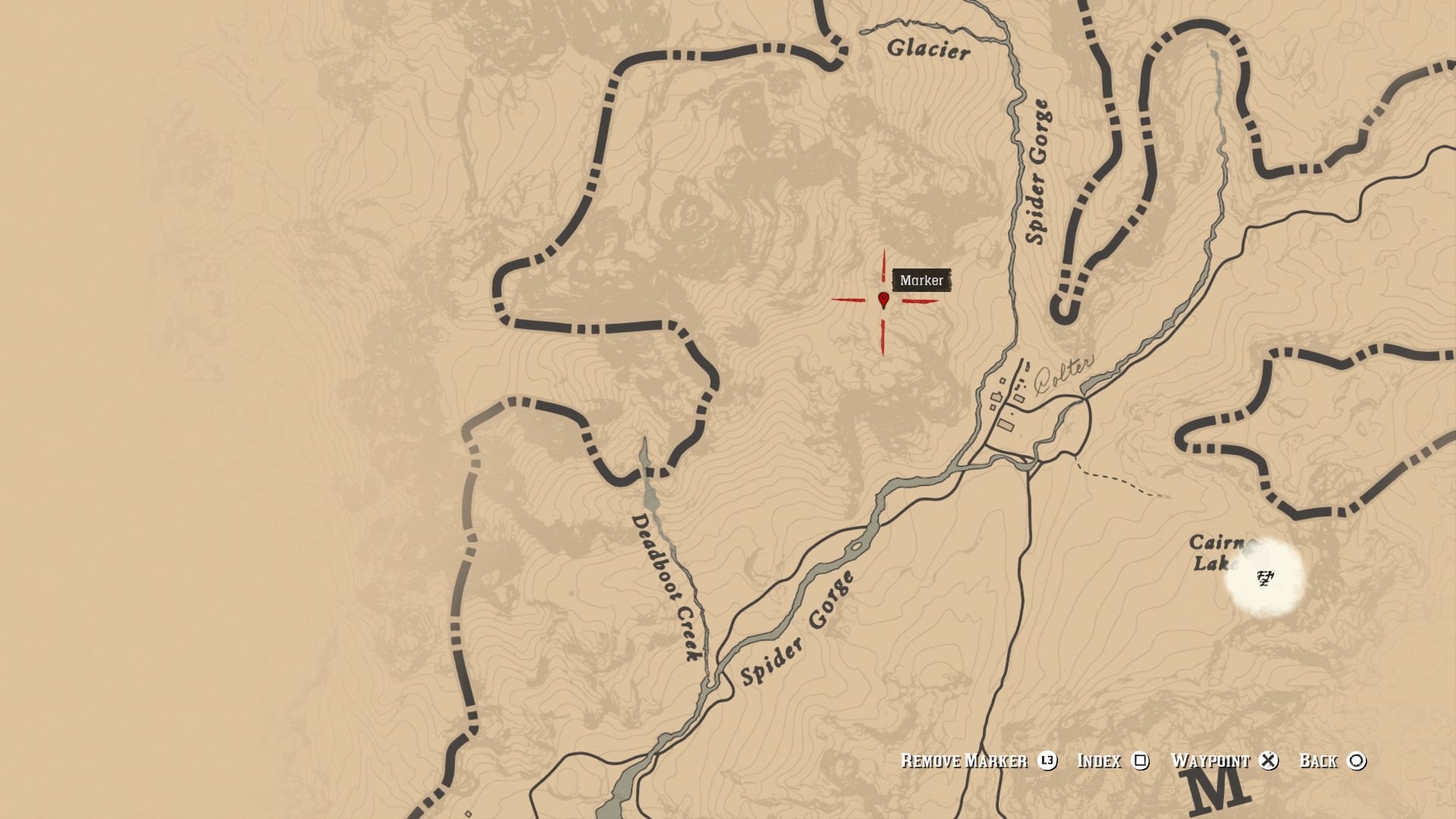A map showing the location of the Robot in Red Dead Redemption 2. - 1