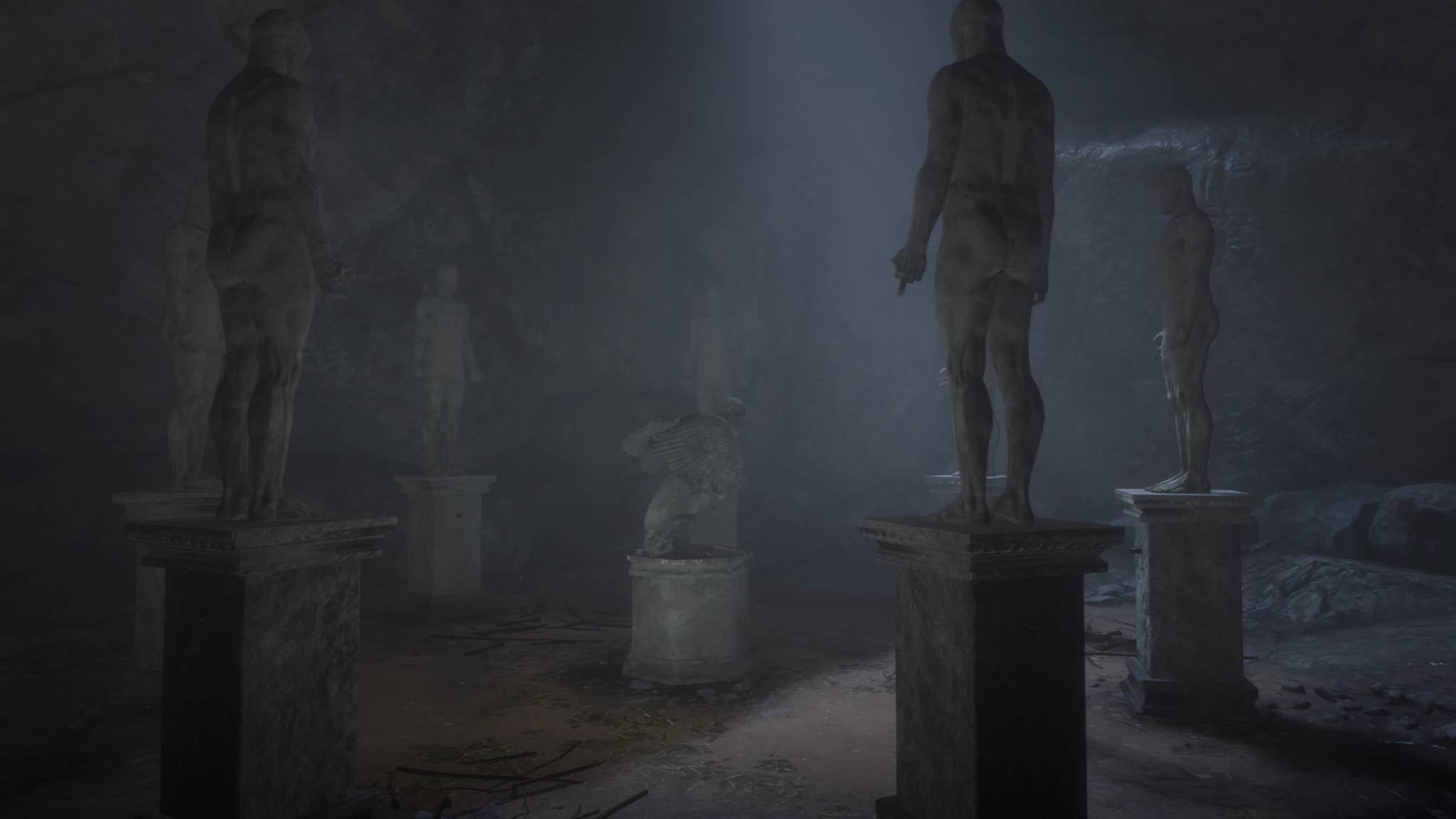 The statue room for the Strange Statues puzzle in Red Dead Redemption 2. - 5