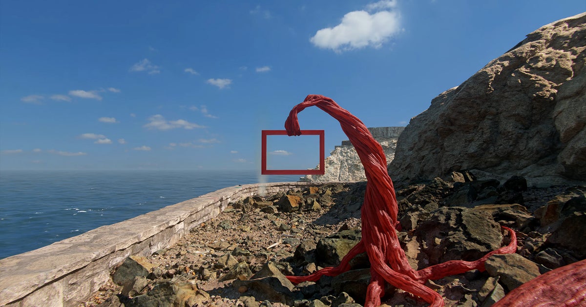 Red Frame is a Witnessian puzzle game where every red frame you find has a conundrum for you to solve