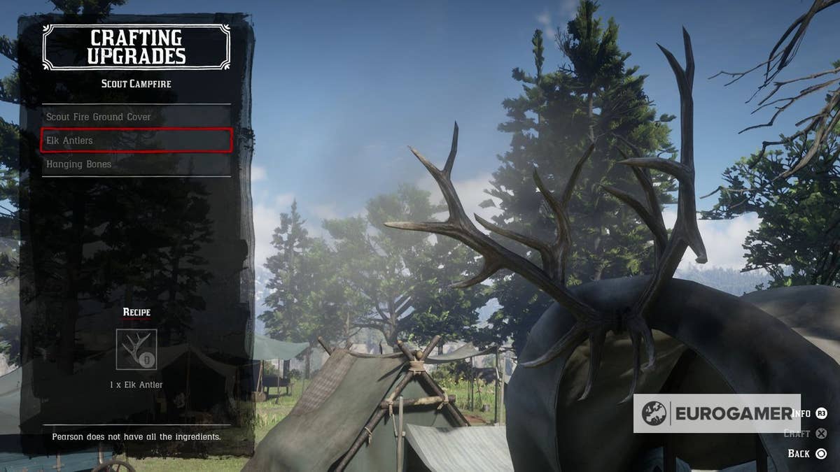 Red Dead Redemption 2 camp upgrades list, how to get Leather