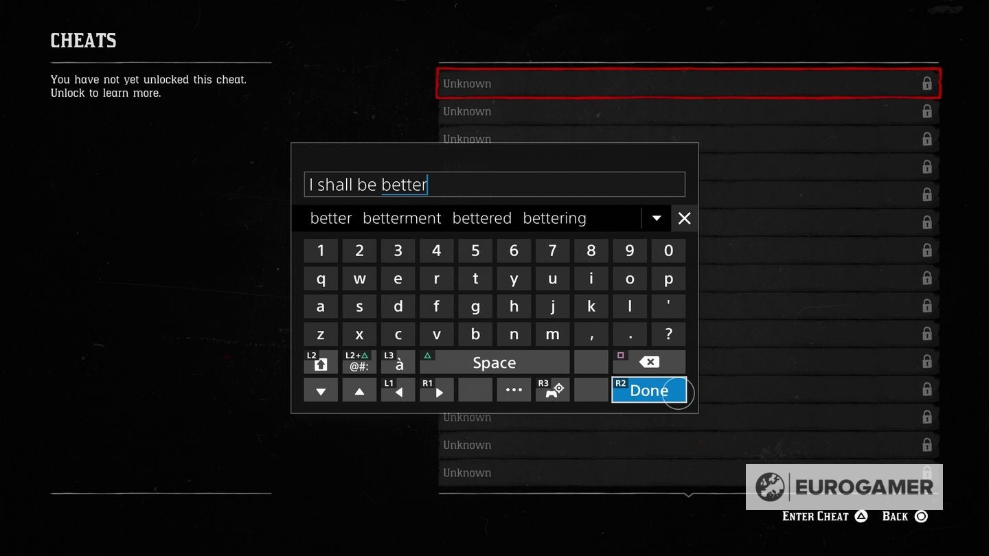 Red Dead Redemption 2 Cheat Codes List | Eurogamer.net