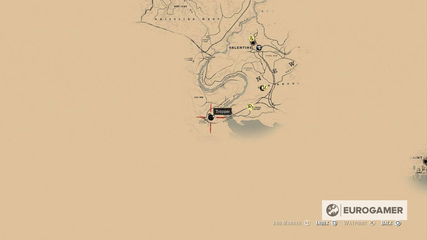 Trapper Menu Rdr Red Dead Redemption 2 Trapper locations - where to find the Trapper and ...