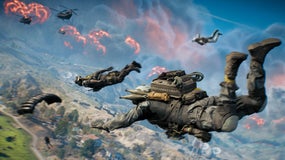 Soldiers parachuting towards the warzone in Battlefield REDSEC