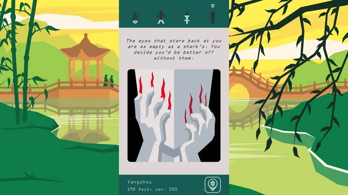 Swiping through adventure in a Reigns: Three Kingdoms screenshot.