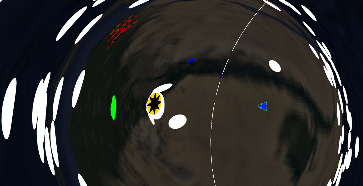 An image of Relative Hell, an arcade shooter that uses complex theoretical geometry.