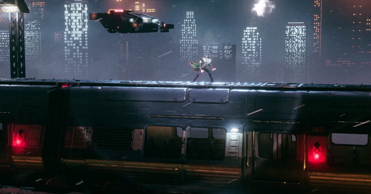 Replaced's protagonist is chased across the top of a train.