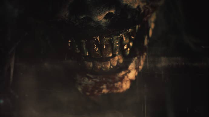 Resident Evil 9 Requiem screenshot showing a big horrible monster lady's mouth