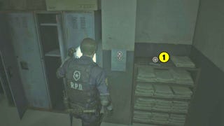 Resident Evil 2 - klawisze do konsoli w pokoju z depozytami