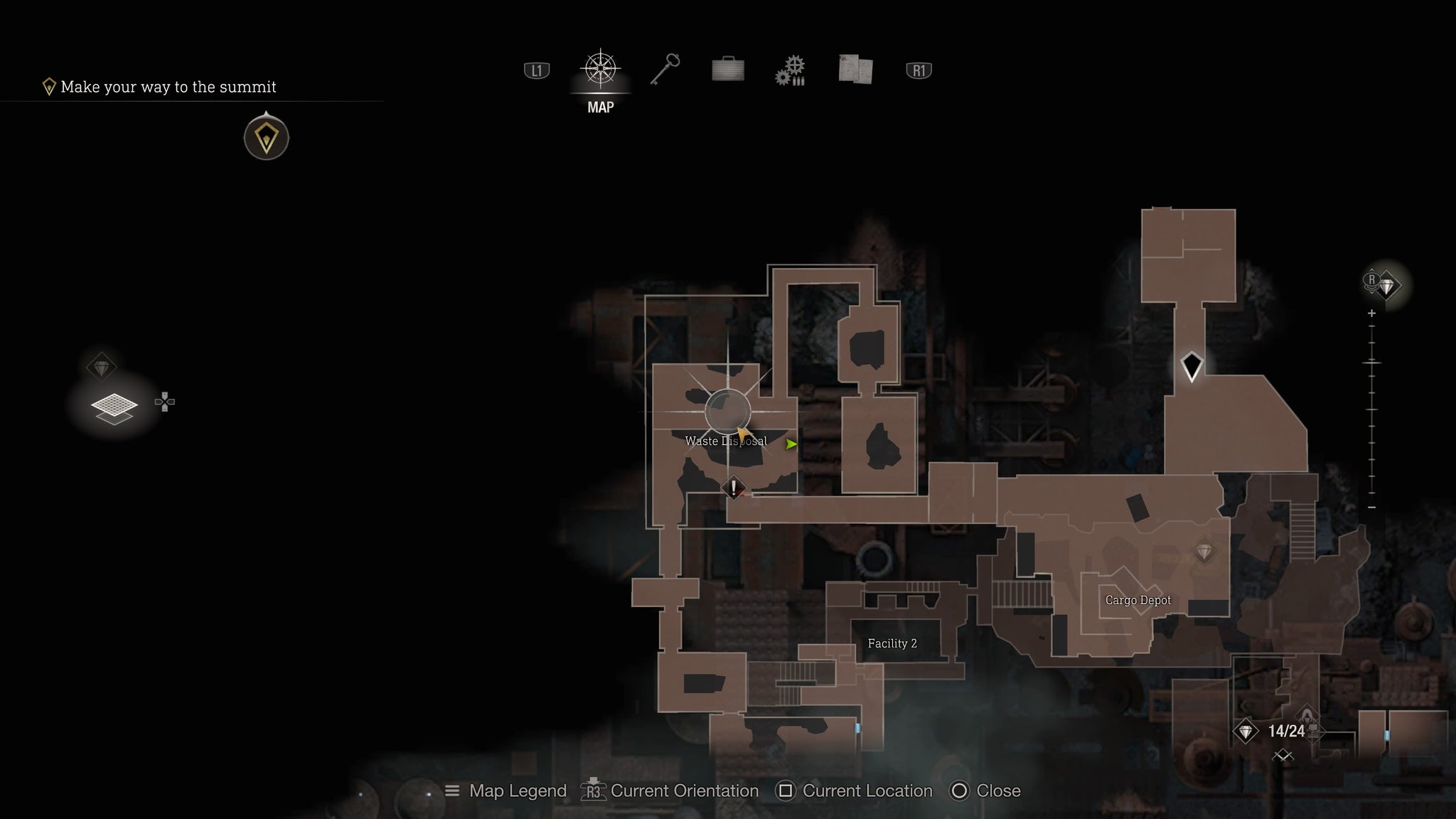 A map screenshot showing the location of the third rat for Even More Pest Control in Resident Evil 4 - 15
