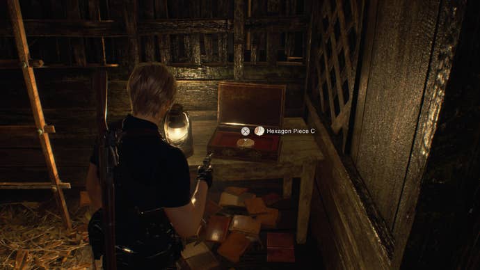 A case containing Hexagon Piece C in Resident Evil 4