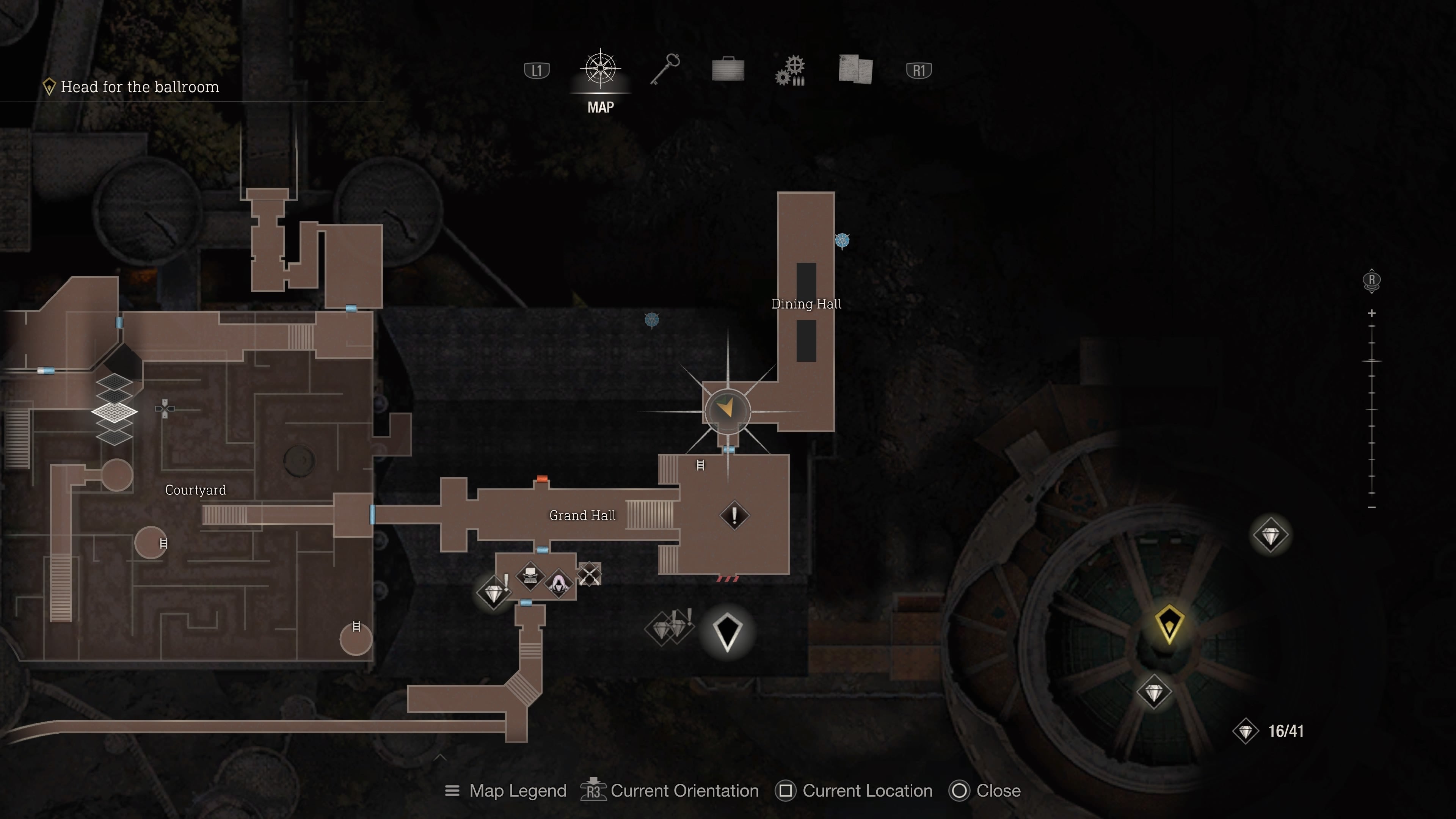 A map screenshot showing the location of the first rat for More Pest Control in Resident Evil 4