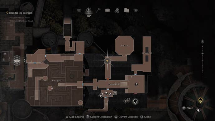 A map screenshot showing the location of the second rat for More Pest Control in Resident Evil 4
