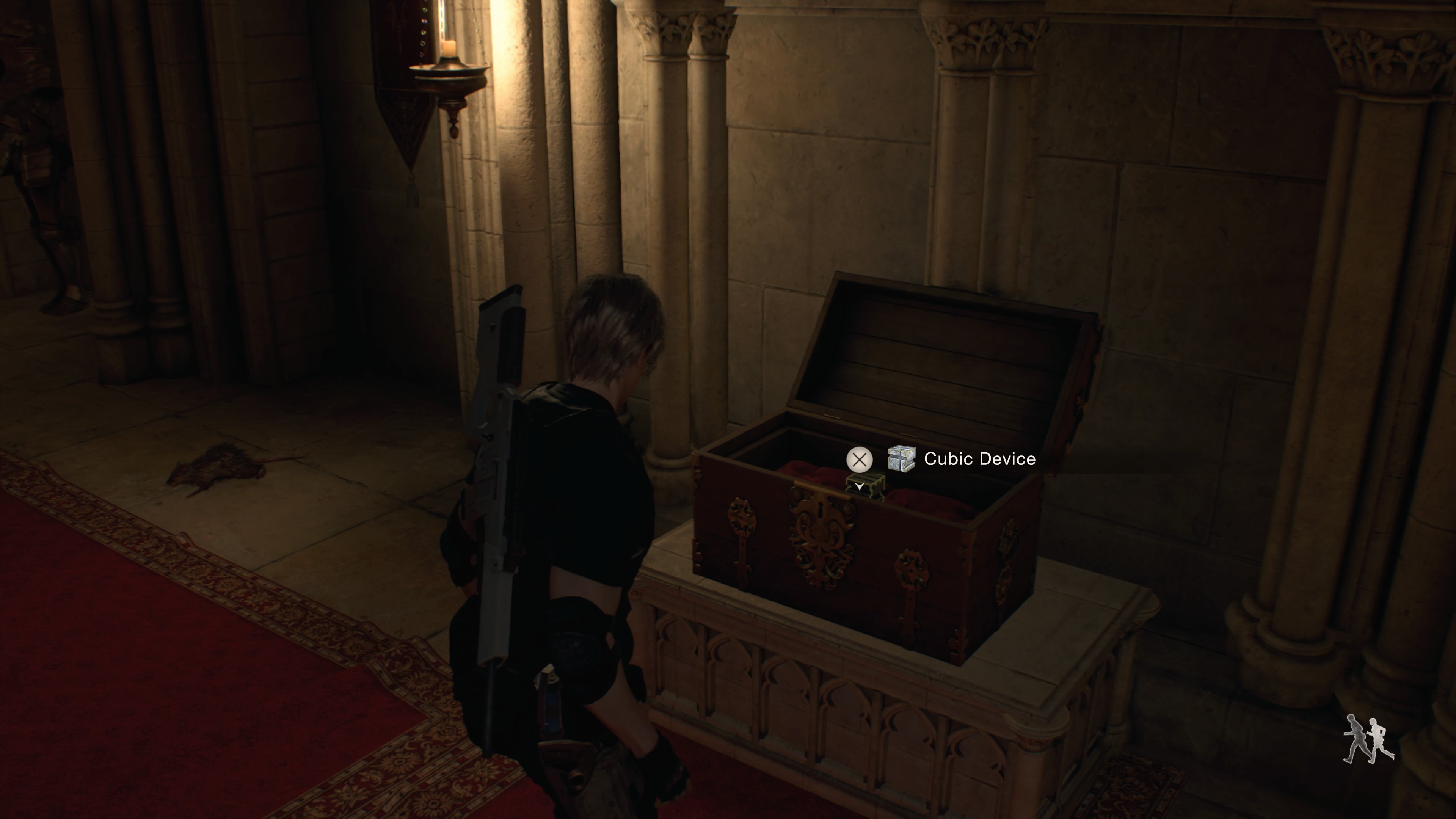 The second rat for More Pest Control next to the Cubic Device in Resident Evil 4