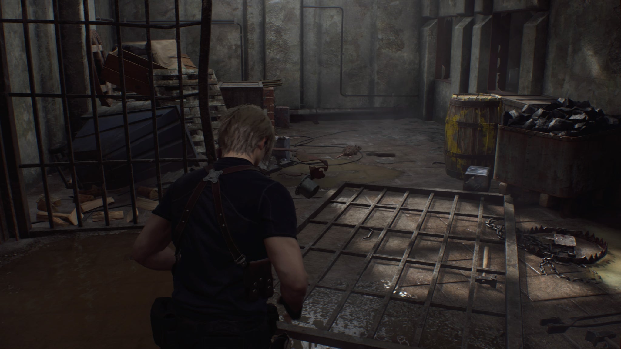 The second Pest Control rat next to a yellow barrel in Resident Evil 4 - 5