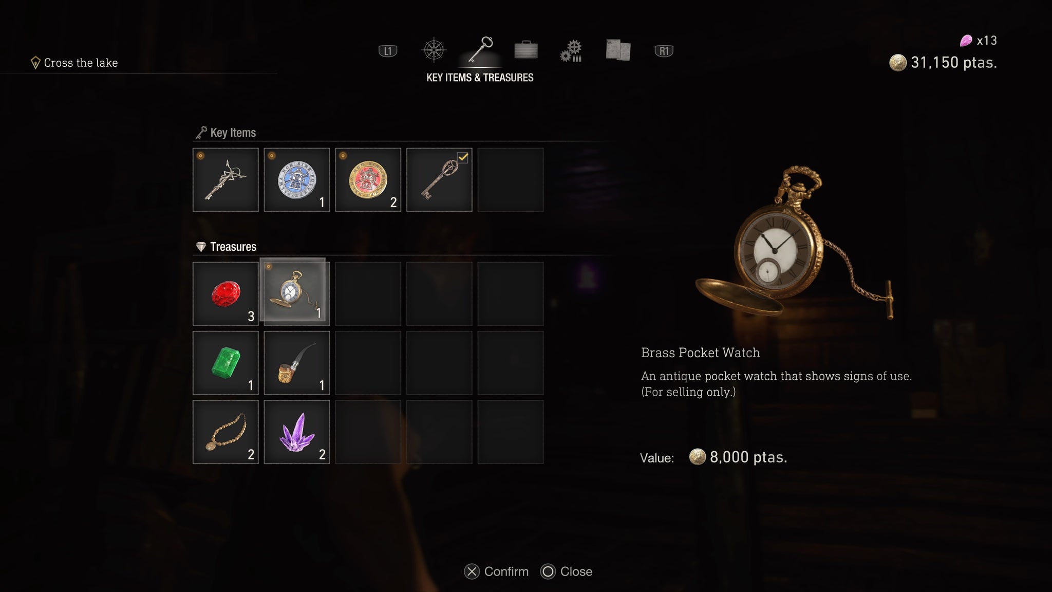 A brass pocket watch for selling to the Merchant in Resident Evil 4. - 4