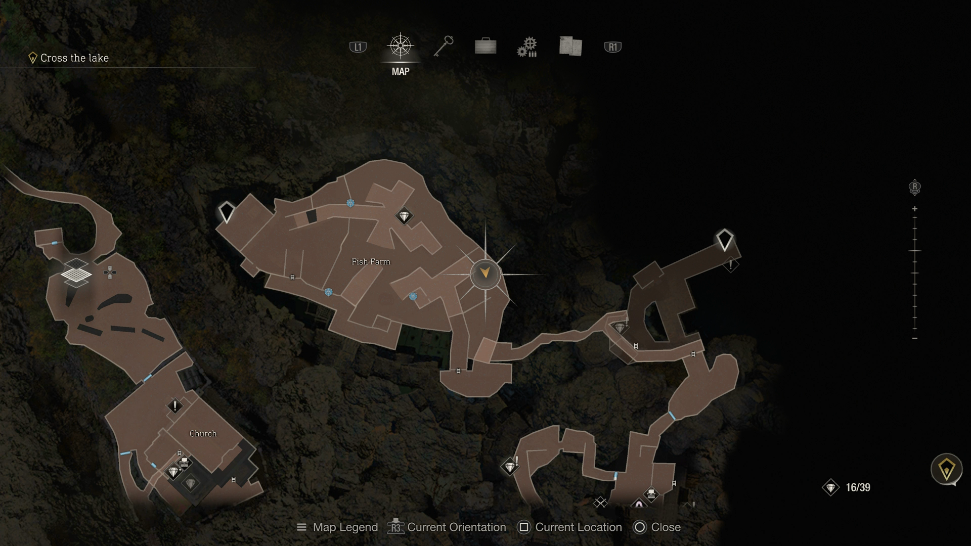 A map screenshot showing where to find multiple vipers in Resident Evil 4