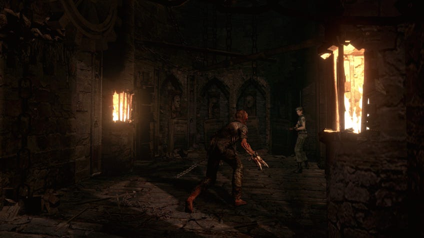 A screenshot from Resident Evil (2014).