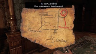 Resident Evil Village - mapa skarbów Treasure Map, zagadka z trumną