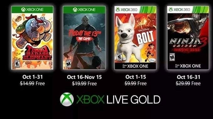 Revelados os Games With Gold para Outubro | Eurogamer.pt