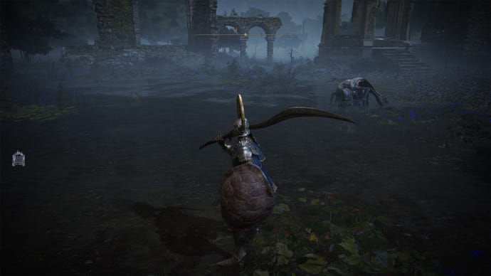 A player and a Revenant follower in Elden Ring.