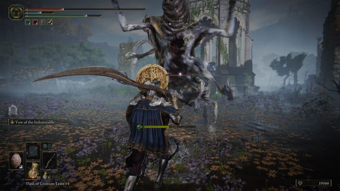 Elden Ring player being attacked by a Revenant.