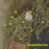 Map locations of all Riftstones in the Checkpoint Rest Town region of Dragon's Dogma 2.