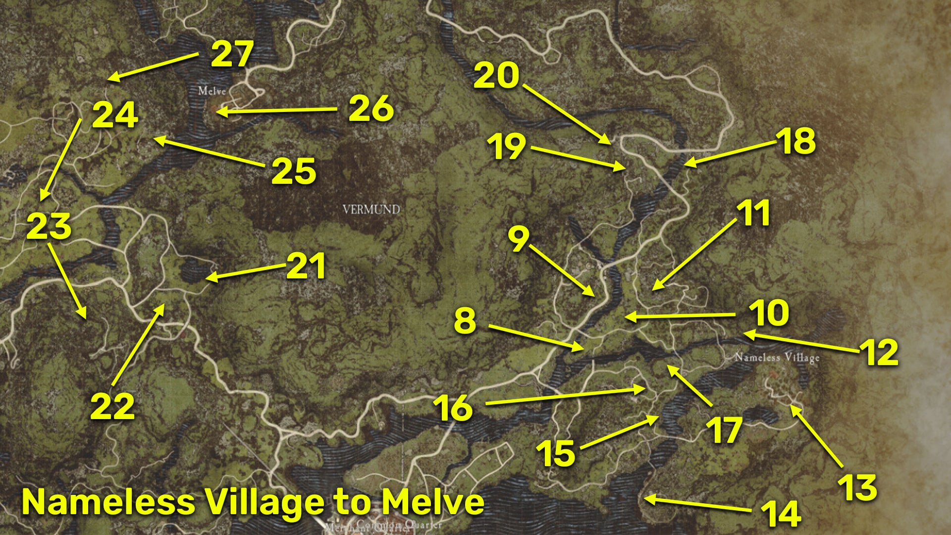 Map locations of all Riftstones in the Nameless Village and Melve regions of Dragon&rsquo;s Dogma 2.