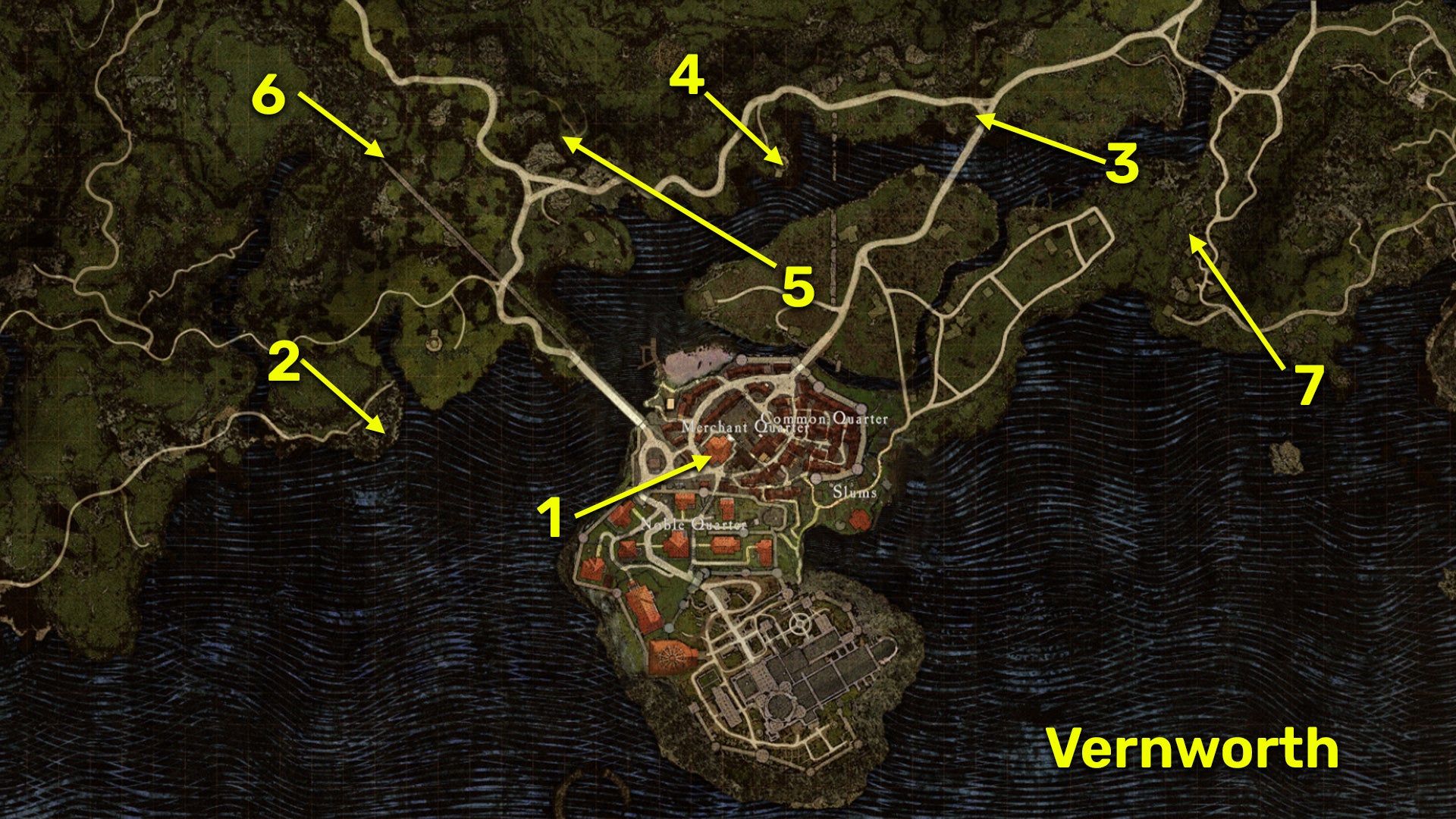 Map locations of all Riftstones in the Vernworth region of Dragon&rsquo;s Dogma 2.