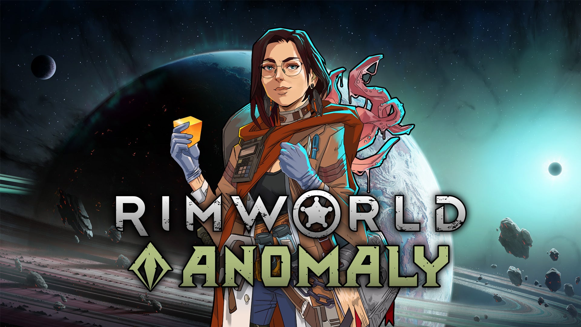 The logo and key art for RimWorld: Anomaly. - 1