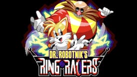 Dr Robotnik and Tails the Fox on the logo art for Dr Robotnik's Ring Racers