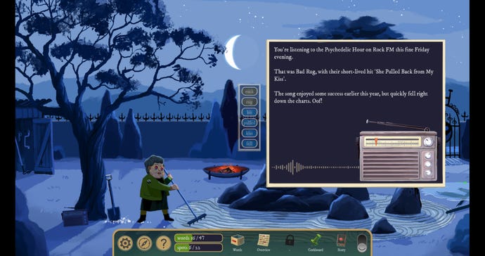 A lady tends a Zen garden in The Rise Of The Golden Idol.