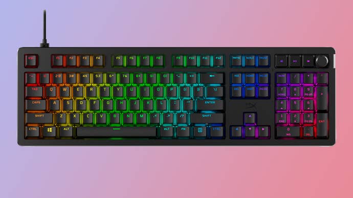 hyperx alloy rise 100% size keyboard with RGB